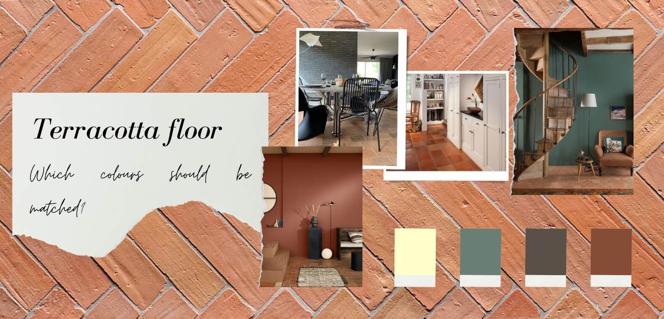 what colour goes with terracotta tiles