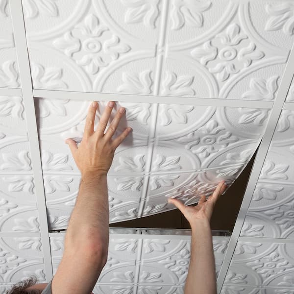 painting drop ceiling tiles