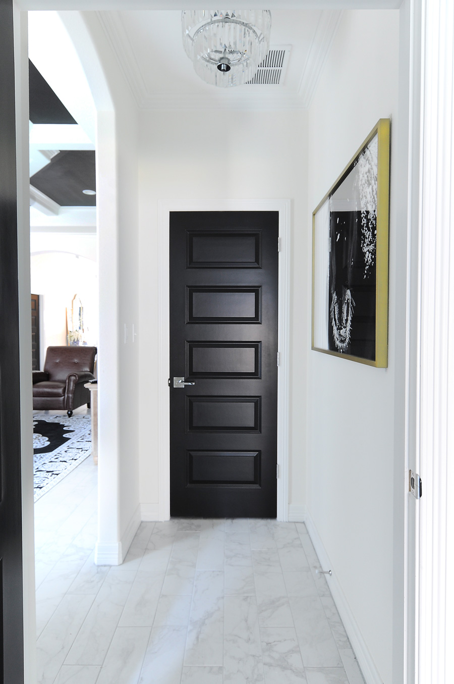 black interior doors with black trim