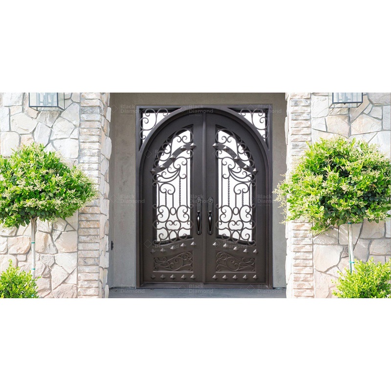 black diamond iron doors