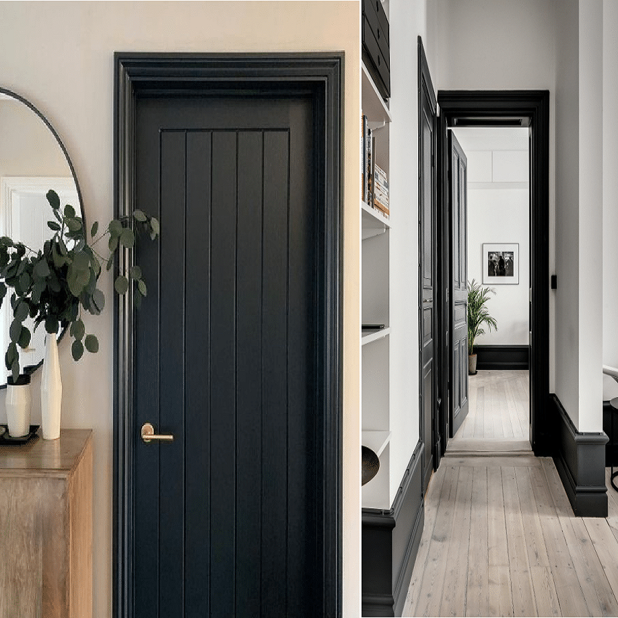 black doors and trim