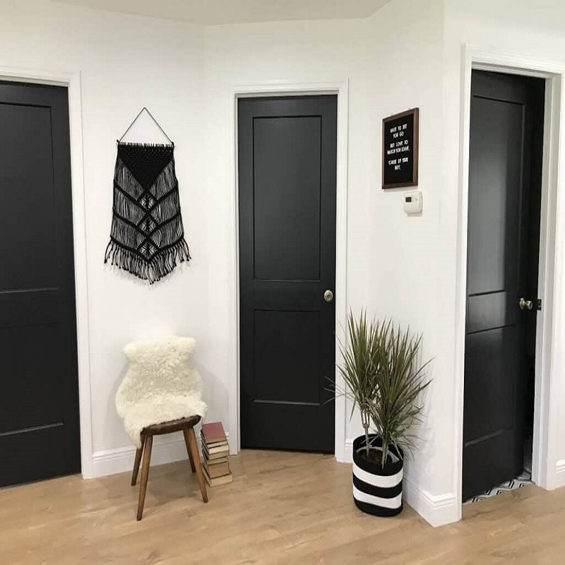 black doors and trim