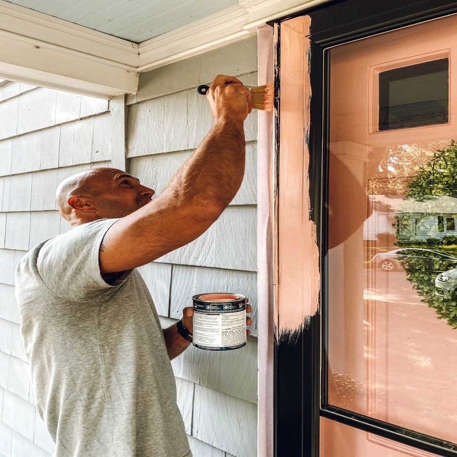 how to paint metal doors