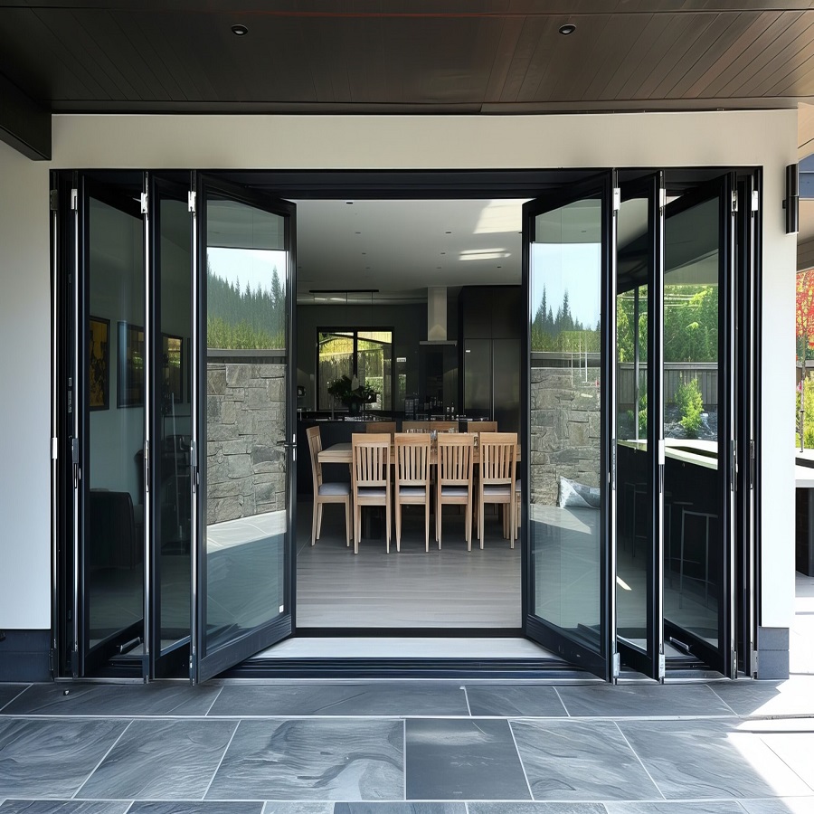 how to install bifold doors without bottom track