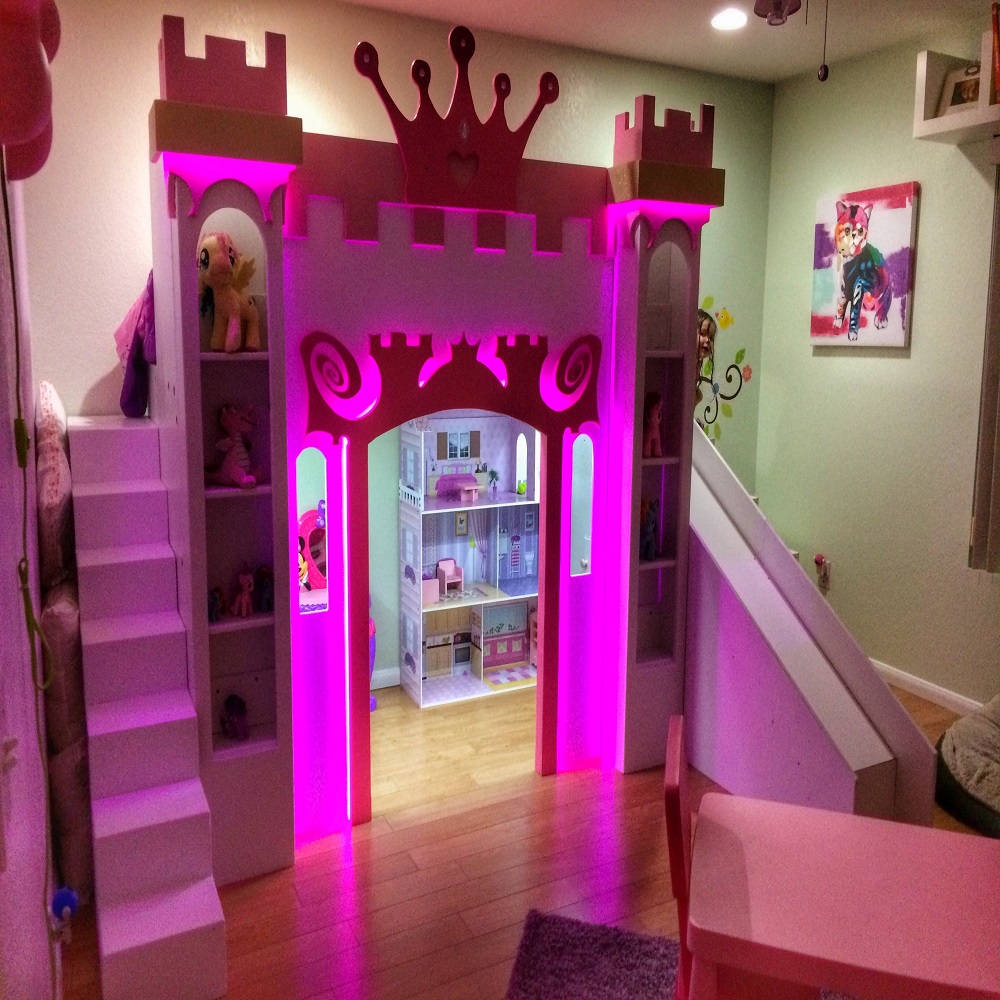 princess bed with slide