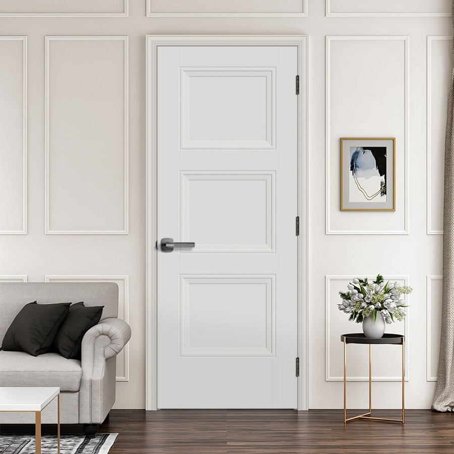 modern white interior doors with black hardware