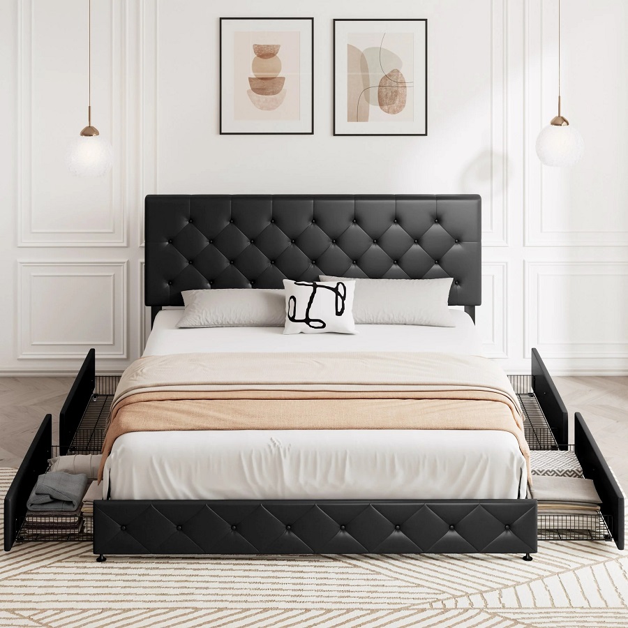 queen bed frame with headboard